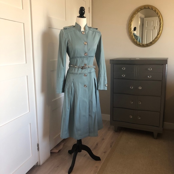 Woman's periwinkle formal blue overcoat - Picture 1 of 12
